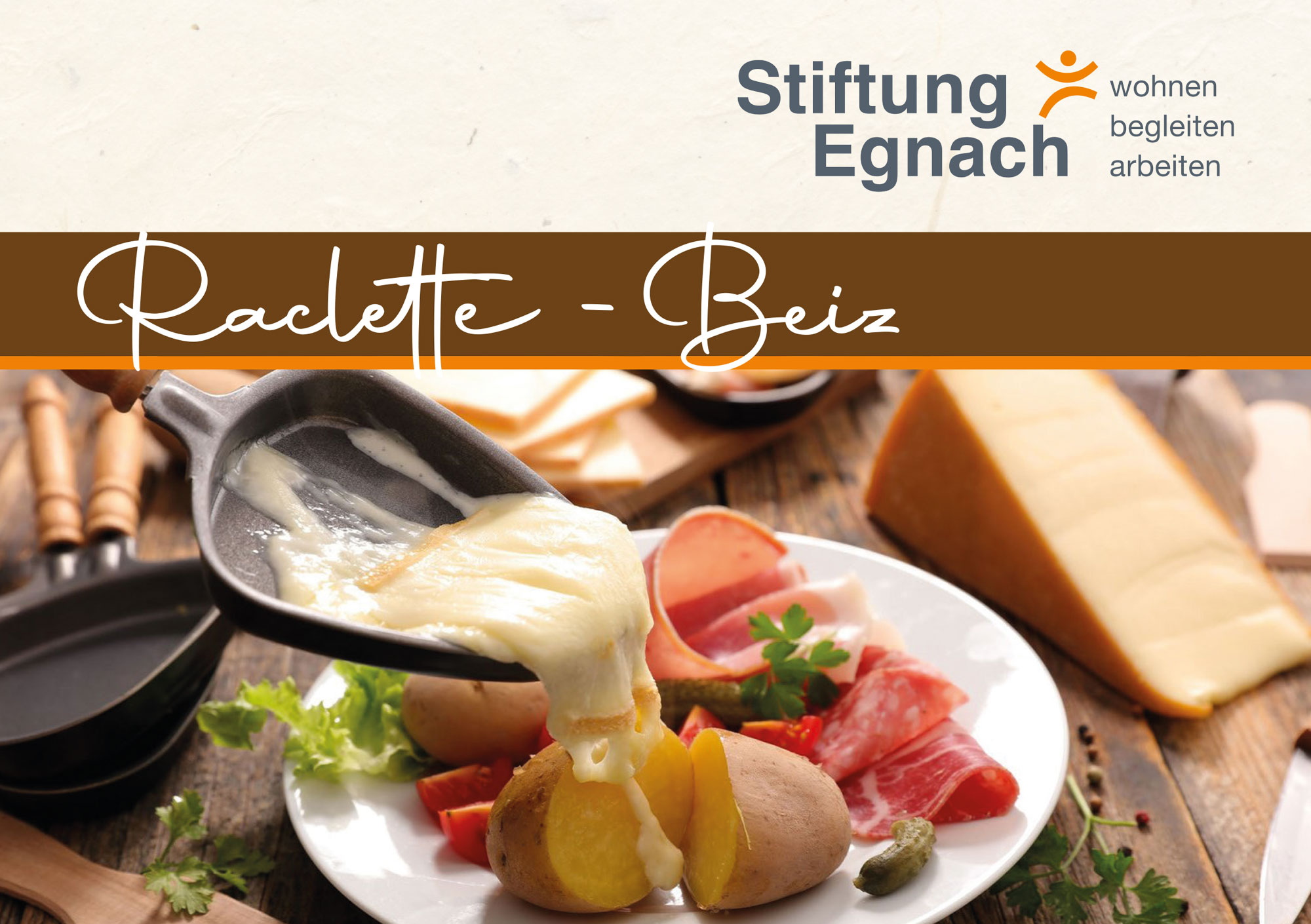 Titelseite Flyer Raclette-Beiz